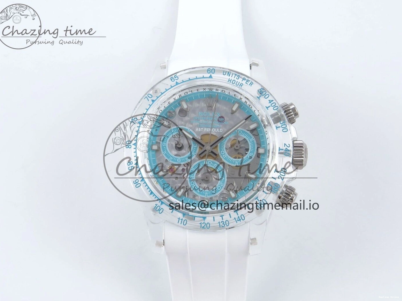 0131 Sophisticated Daytona AET Remould N6F 1:1 Best Edition Blue Dial on Rubber Strap SA 917